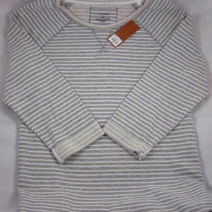 Sonoma Life + Style Grey & White Striped Top